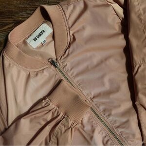 BB Dakota MA1 Flight Cropped Bomber Jacket Streetwear Blush Pink Medium